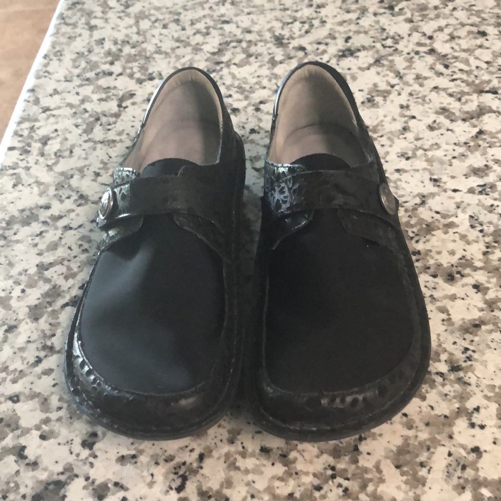 Alegria Leather Nursing Comfort Shoes Black Size 40